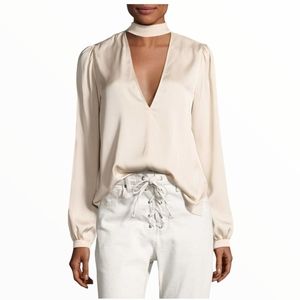 A.L.C.Liza Choker Silk Top, Pink